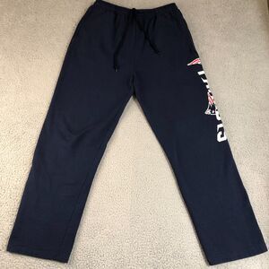 New England Patriots Pants Mens Medium Blue Joggers Sweatpants Logo NFL Football